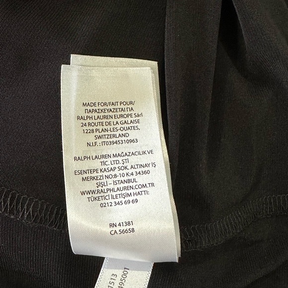 Ralph Lauren black Size 16 high low covering, white lining front to back - Picture 8 of 10